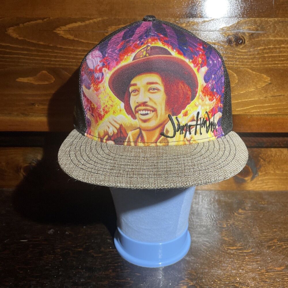 Grassroots Calif Jimi Hendrix Rocking Artwork Collection Purple Haze Hat New